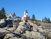 Farol histórico de Pemaquid fotografia de stock royalty free Farol histórico de Pemaquid fotografia de stock royalty free