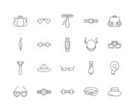 Fashion accesories line icons, signs, vector set, outline illustration concept vector illustration Fashion accesories line icons, signs, vector set, outline illustration concept vector illustration