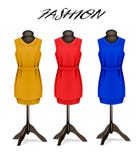 Fashion background with colorful dresses. Stock Photo Fashion background with colorful dresses. Stock Photo