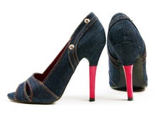 Fashion female jeans shoes stock photos Fashion female jeans shoes stock photos