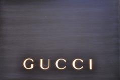Fashion icon. Gucci store in Italy