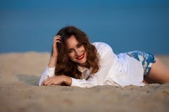 Fashion outdoor photo of a sensual beautiful woman with red royalty free stock image Fashion outdoor photo of a sensual beautiful woman with red royalty free stock image
