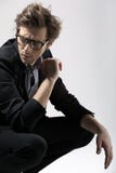 Fashion portrait of the beautiful man over gray background royalty free stock photos Fashion portrait of the beautiful man over gray background royalty free stock photos