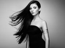 https://thumbs.dreamstime.com/t/fashion-portrait-elegant-woman-magnificent-hair-brunette-girl-perfect-make-up-girl-dress-flash-tattoo-gold-58073765.jpg
