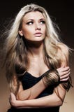 Fashion Studio Portrait Of Young Woman Stock Photos Fashion Studio Portrait Of Young Woman Stock Photos