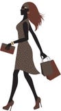 Fashionable woman shopping. stock illustration Fashionable woman shopping. stock illustration