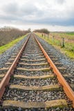 Fast endloser gerader Schienenstrang stockbilder Fast endloser gerader Schienenstrang stockbilder