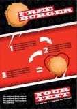Fast food flyer design vector template in A4 size.Brochure and Layout Design. Free Burger stock illustration Fast food flyer design vector template in A4 size.Brochure and Layout Design. Free Burger stock illustration