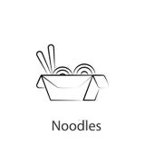 Fast food noodles outline icon. Element of food illustration icon. Signs and symbols can be used for web, logo, mobile app, UI, UX stock illustration Fast food noodles outline icon. Element of food illustration icon. Signs and symbols can be used for web, logo, mobile app, UI, UX stock illustration