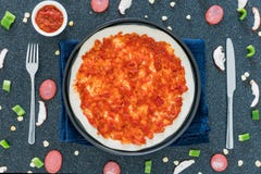 Fast food pizza making process royalty free stock image Fast food pizza making process royalty free stock image
