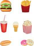 Fast food set royalty free illustration Fast food set royalty free illustration