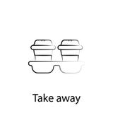 Fast food take away outline icon. Element of food illustration icon. Signs and symbols can be used for web, logo, mobile app, UI, vector illustration Fast food take away outline icon. Element of food illustration icon. Signs and symbols can be used for web, logo, mobile app, UI, vector illustration