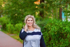 Fat girl with a beautiful smile stock images Fat girl with a beautiful smile stock images