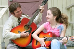 Father Daughter Guitar Laughing