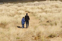 Father and daughter on walk in countryside stock photography Father and daughter on walk in countryside stock photography