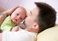 Father with newborn stock photography Father with newborn stock photography
