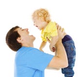 Father and Son Kid, Dad Playing with Child, Happy Parent stock photos Father and Son Kid, Dad Playing with Child, Happy Parent stock photos