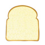 Fatia do pão branco ilustração do vetor Fatia do pão branco ilustração do vetor