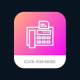 Fax, téléphone, machine à écrire, Fax Machine Mobile App Button Android et ligne version d'IOS illustration stock Fax, téléphone, machine à écrire, Fax Machine Mobile App Button Android et ligne version d'IOS illustration stock