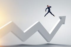 Fazendo o salto grande do sucesso Meios mistos ilustração do vetor Fazendo o salto grande do sucesso Meios mistos ilustração do vetor