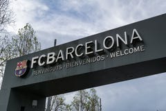 FC- Barcelonastadions-Eingang lizenzfreie stockfotografie FC- Barcelonastadions-Eingang lizenzfreie stockfotografie