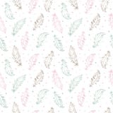 Feathers and specks boho style seamless vector pattern royalty free illustration Feathers and specks boho style seamless vector pattern royalty free illustration