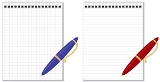 Feder und Notizbuch stock abbildung Feder und Notizbuch stock abbildung