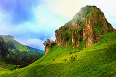 Feenhafte Gebirgslandschaft stockfoto Feenhafte Gebirgslandschaft stockfoto