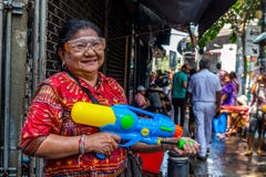 Feier Silom Bangkok neuen Jahres Songkran Thailandese lizenzfreie stockfotos Feier Silom Bangkok neuen Jahres Songkran Thailandese lizenzfreie stockfotos