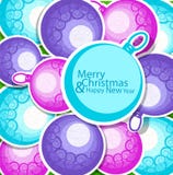 Feiertags-Weihnachtshintergrund mit Kugeln lizenzfreie abbildung Feiertags-Weihnachtshintergrund mit Kugeln lizenzfreie abbildung