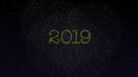 Feliz Año Nuevo 2019 almacen de metraje de vídeo Feliz Año Nuevo 2019 almacen de metraje de vídeo