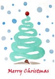 Feliz Natal! Ilustração abstrata da aquarela ilustração do vetor Feliz Natal! Ilustração abstrata da aquarela ilustração do vetor