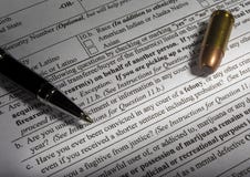 nics background check required to purchase a gun stock image image form to buy a gun
