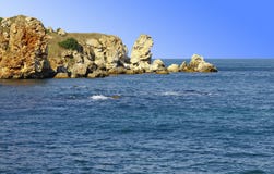 Felsen auf dem Strand stockbild Felsen auf dem Strand stockbild