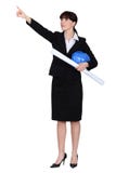 Female architect pointing royalty free stock photo Female architect pointing royalty free stock photo