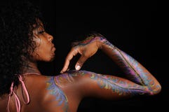 Female Arm With Bodypaint Royalty Free Stock Images