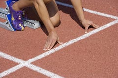 Female Athlete Ready To Race royalty free stock image Female Athlete Ready To Race royalty free stock image