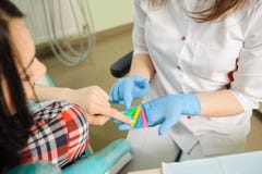 Female dentist working at dental clinic with female patien royalty free stock image Female dentist working at dental clinic with female patien royalty free stock image
