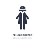 female doctor icon on white background. Simple element illustration from People concept vector illustration female doctor icon on white background. Simple element illustration from People concept vector illustration
