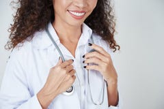 Female doctor with stethoscope stock photography Female doctor with stethoscope stock photography