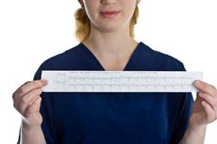 Female Doctor With Cardiogram Stock Photography Female Doctor With Cardiogram Stock Photography
