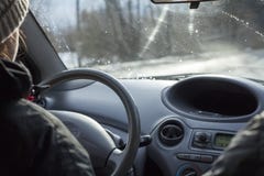 Female driving her new car royalty free stock image Female driving her new car royalty free stock image