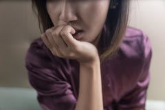 Female drug addiction in room Stock Photo Female drug addiction in room Stock Photo