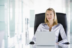Female Executive At Desk Stock Photos Female Executive At Desk Stock Photos