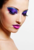 Female Face With Bright Beauty Fashion Make-up Stock Images Female Face With Bright Beauty Fashion Make-up Stock Images