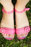 Female Feet In Pink Sandals Royalty Free Stock Photo