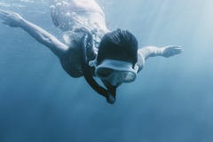 Female free diver. Royalty Free Stock Image Female free diver. Royalty Free Stock Image