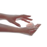 Female gentle hands applying a cream for skin care. stock images Female gentle hands applying a cream for skin care. stock images