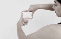 Female hands framing comosition. Isolated on white background. C stock photos Female hands framing comosition. Isolated on white background. C stock photos