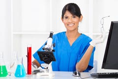 Female lab technician Royalty Free Stock Photo Female lab technician Royalty Free Stock Photo